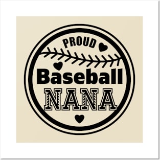 Proud Baseball Nana, Sports Gift Posters and Art